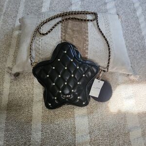 Aldo Black Quilted Star Mini Bag